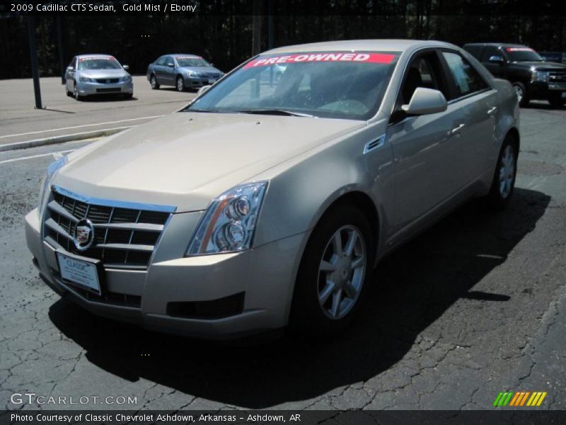 Gold Mist / Ebony 2009 Cadillac CTS Sedan