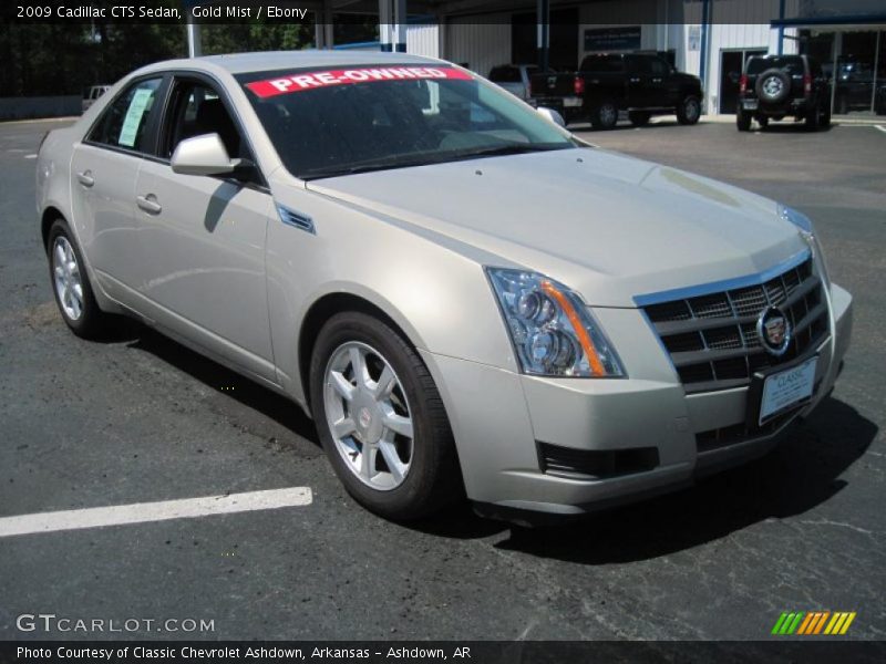 Gold Mist / Ebony 2009 Cadillac CTS Sedan
