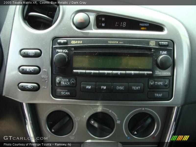 Cosmic Blue Metallic / Dark Gray 2005 Toyota Matrix XR