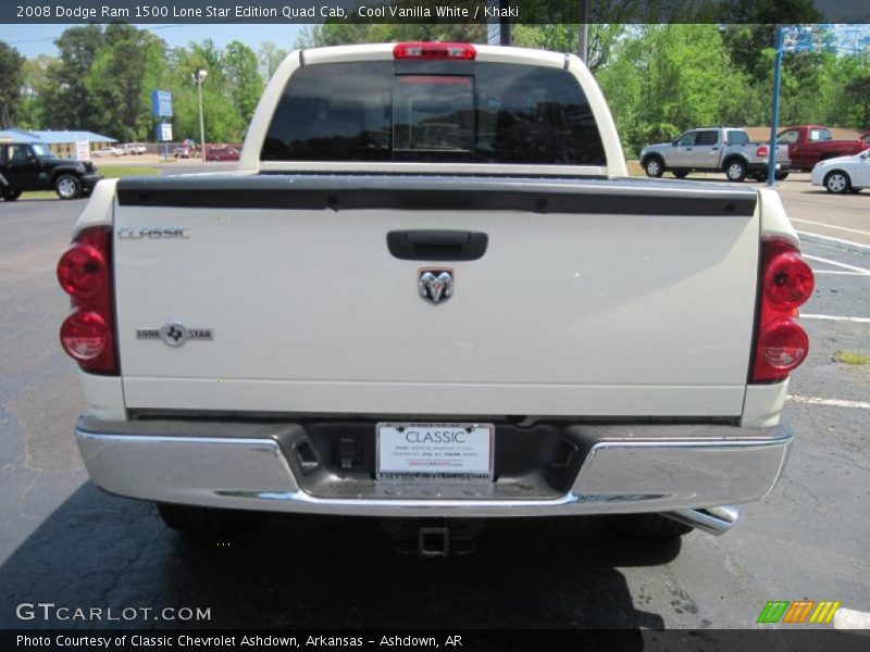 Cool Vanilla White / Khaki 2008 Dodge Ram 1500 Lone Star Edition Quad Cab