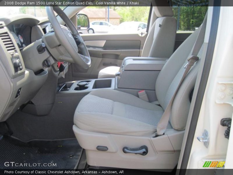 Cool Vanilla White / Khaki 2008 Dodge Ram 1500 Lone Star Edition Quad Cab