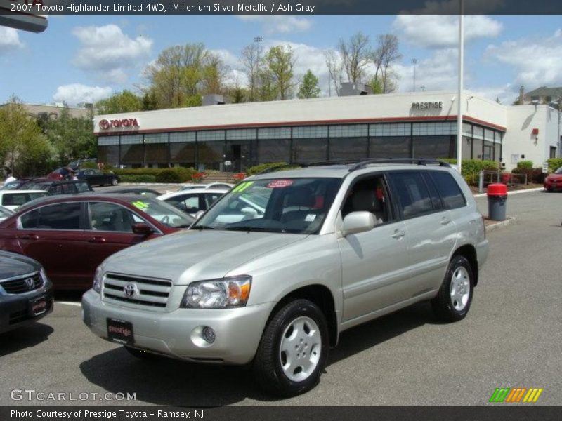 Millenium Silver Metallic / Ash Gray 2007 Toyota Highlander Limited 4WD