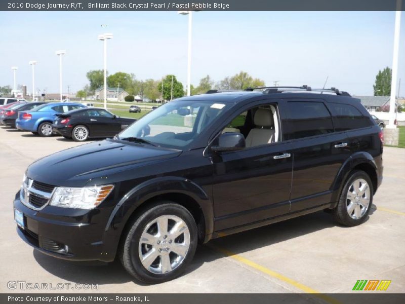 Brilliant Black Crystal Pearl / Pastel Pebble Beige 2010 Dodge Journey R/T