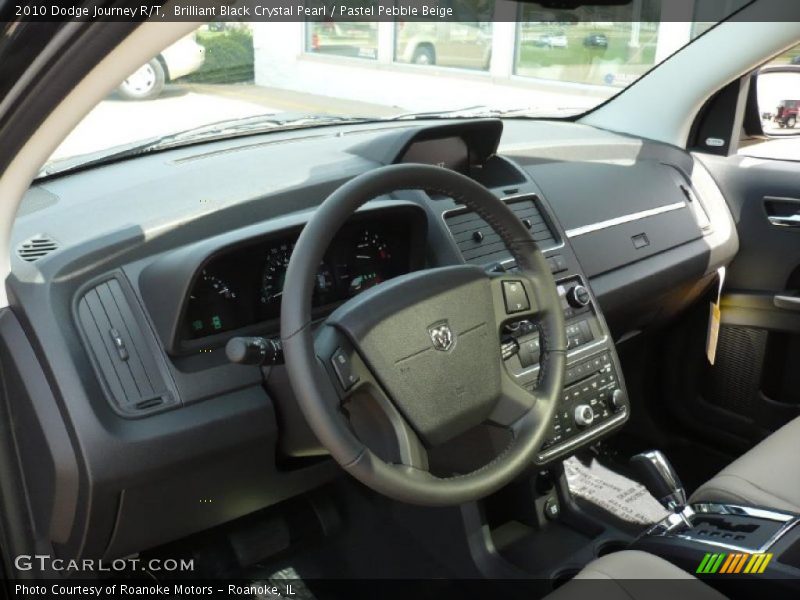 Brilliant Black Crystal Pearl / Pastel Pebble Beige 2010 Dodge Journey R/T