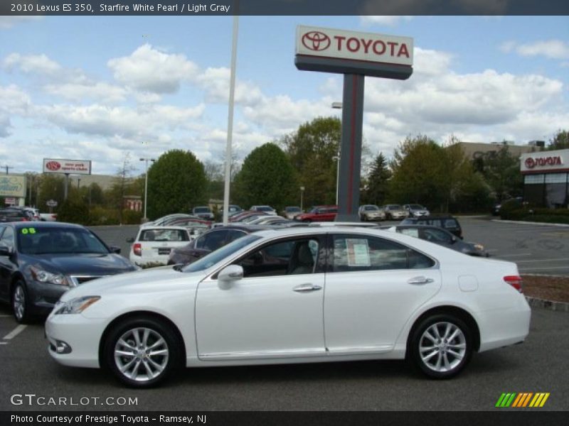 Starfire White Pearl / Light Gray 2010 Lexus ES 350