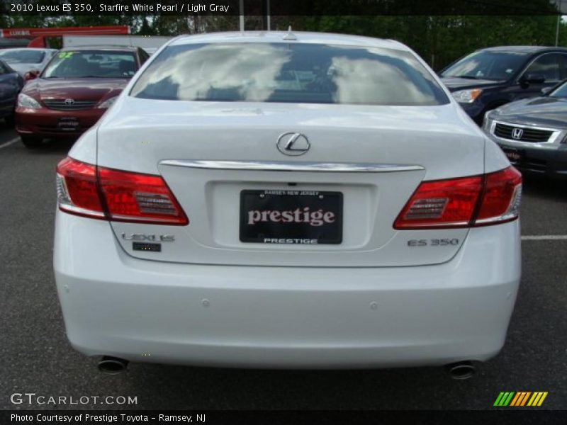 Starfire White Pearl / Light Gray 2010 Lexus ES 350