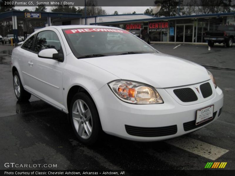 Summit White / Ebony 2007 Pontiac G5