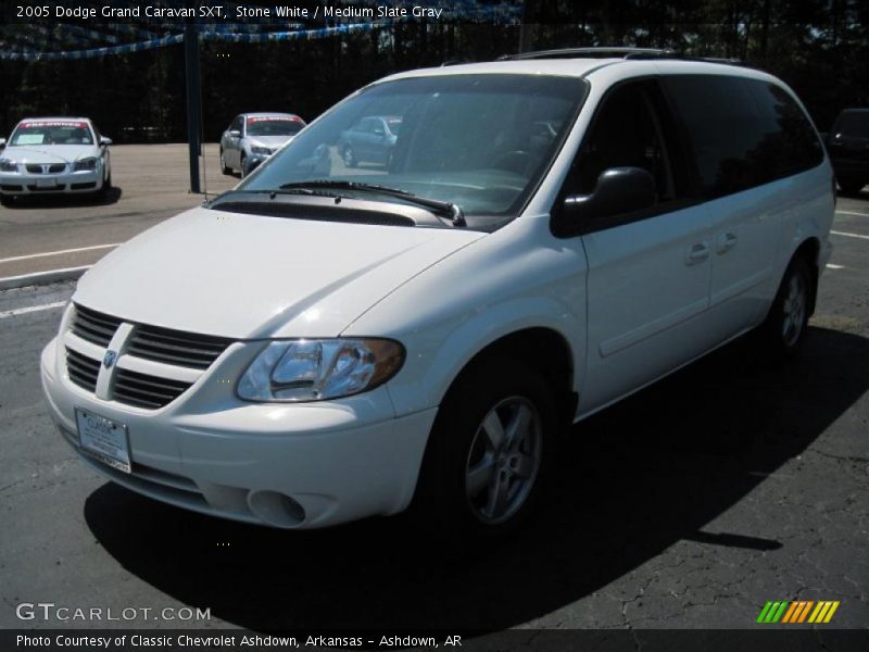 Stone White / Medium Slate Gray 2005 Dodge Grand Caravan SXT