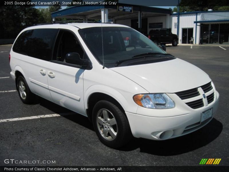 Stone White / Medium Slate Gray 2005 Dodge Grand Caravan SXT