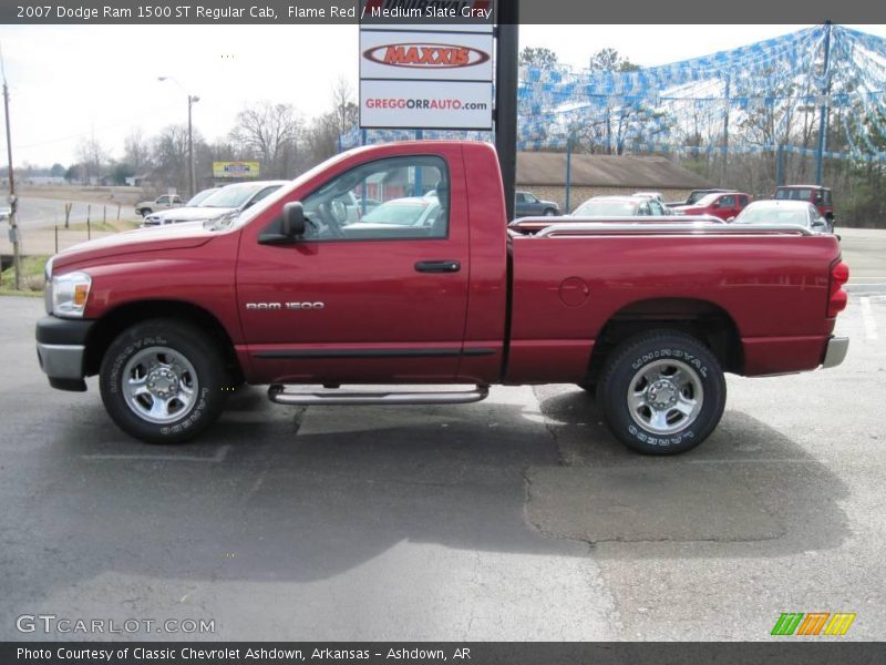 Flame Red / Medium Slate Gray 2007 Dodge Ram 1500 ST Regular Cab