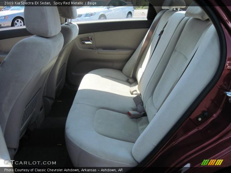 Spicy Red Metallic / Beige 2009 Kia Spectra EX Sedan