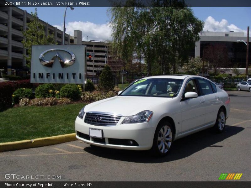 Ivory Pearl / Wheat 2007 Infiniti M 35x Sedan
