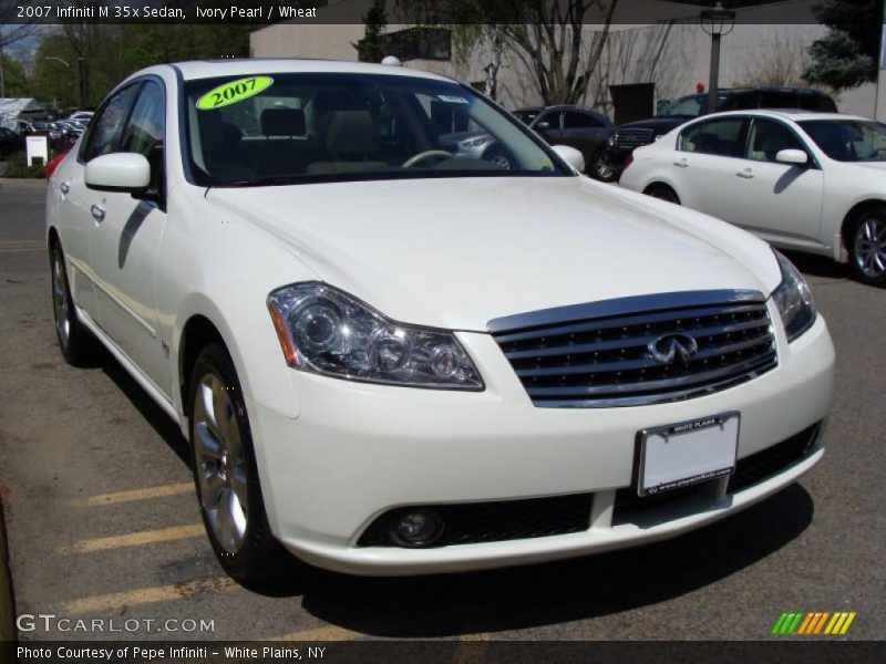 Ivory Pearl / Wheat 2007 Infiniti M 35x Sedan