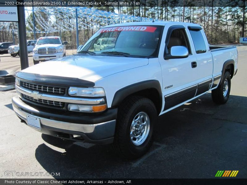 Summit White / Tan 2002 Chevrolet Silverado 2500 LT Extended Cab 4x4