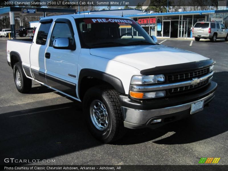 Summit White / Tan 2002 Chevrolet Silverado 2500 LT Extended Cab 4x4