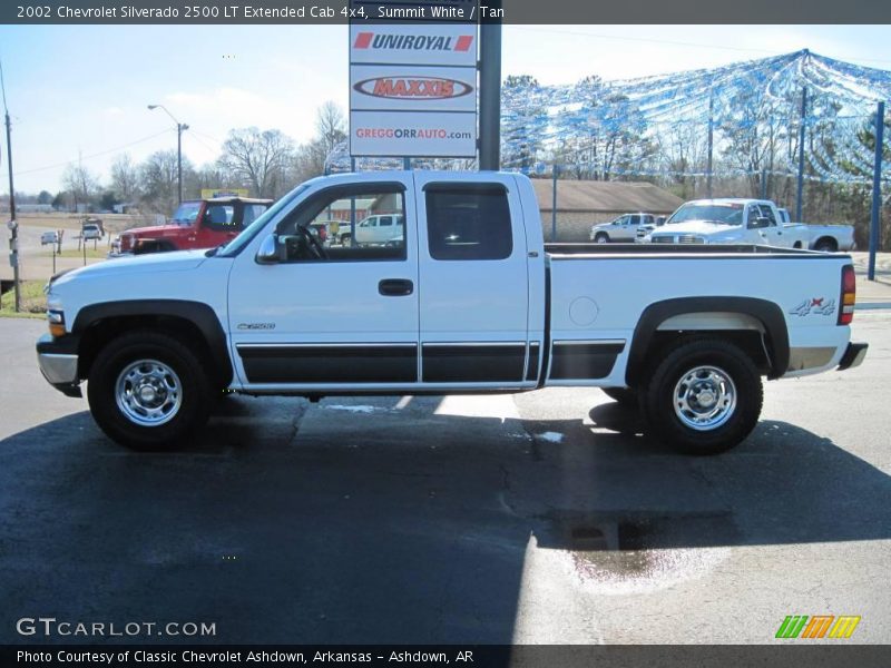 Summit White / Tan 2002 Chevrolet Silverado 2500 LT Extended Cab 4x4