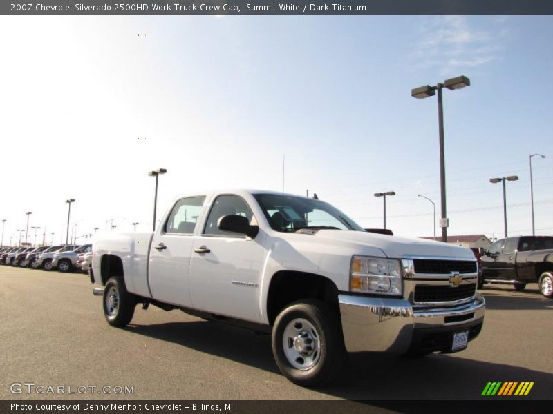 Summit White / Dark Titanium 2007 Chevrolet Silverado 2500HD Work Truck Crew Cab