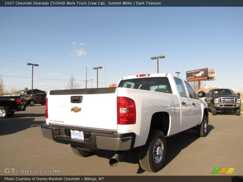 Summit White / Dark Titanium 2007 Chevrolet Silverado 2500HD Work Truck Crew Cab