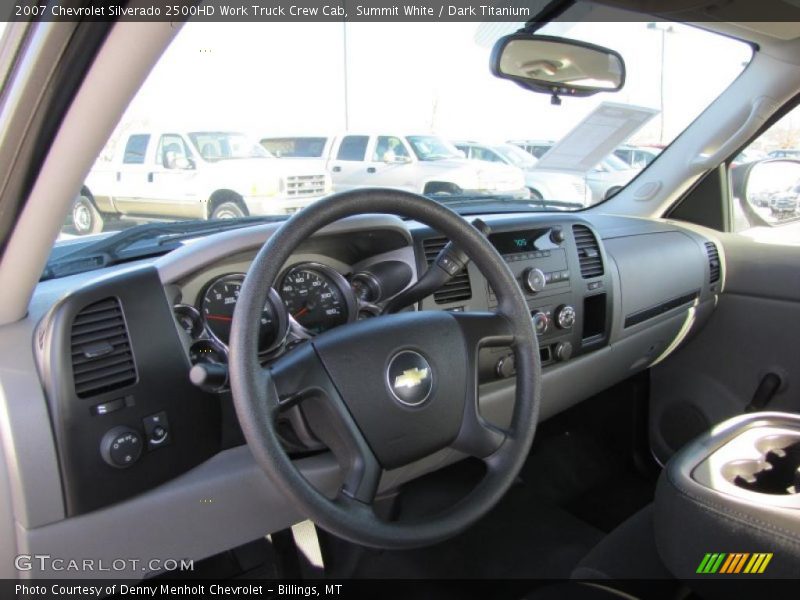 Summit White / Dark Titanium 2007 Chevrolet Silverado 2500HD Work Truck Crew Cab