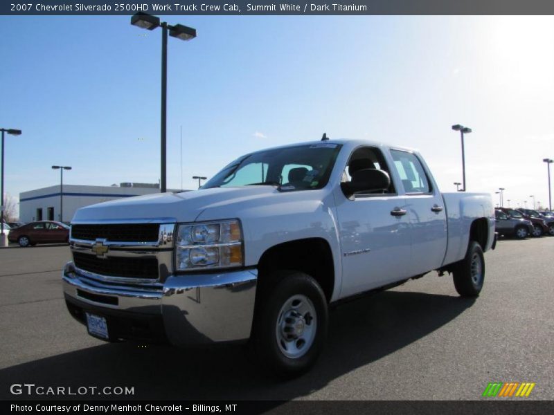 Summit White / Dark Titanium 2007 Chevrolet Silverado 2500HD Work Truck Crew Cab