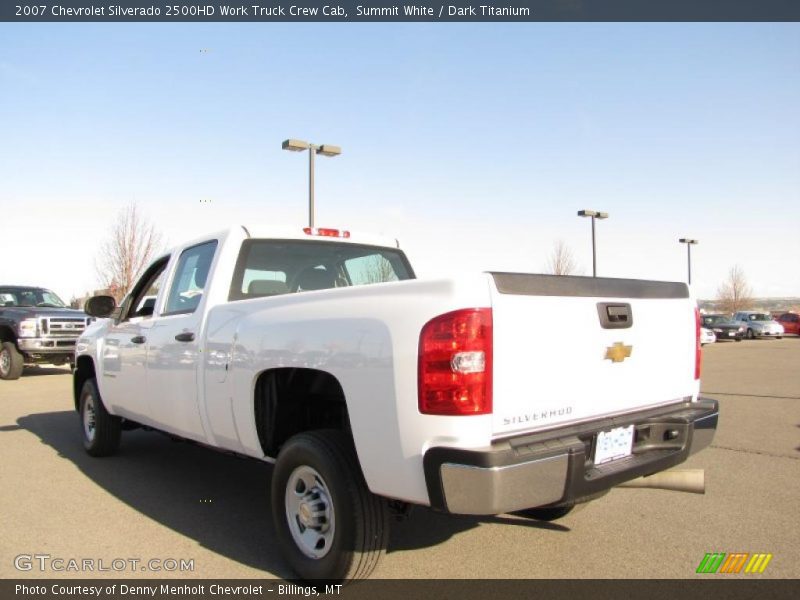 Summit White / Dark Titanium 2007 Chevrolet Silverado 2500HD Work Truck Crew Cab