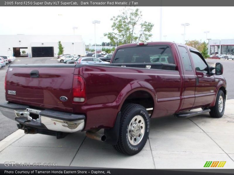 Dark Toreador Red Metallic / Tan 2005 Ford F250 Super Duty XLT SuperCab