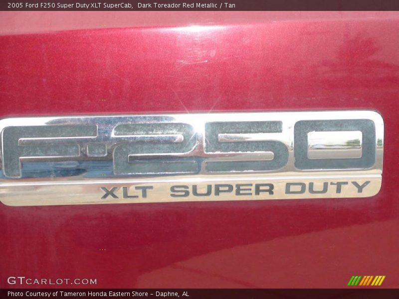 Dark Toreador Red Metallic / Tan 2005 Ford F250 Super Duty XLT SuperCab