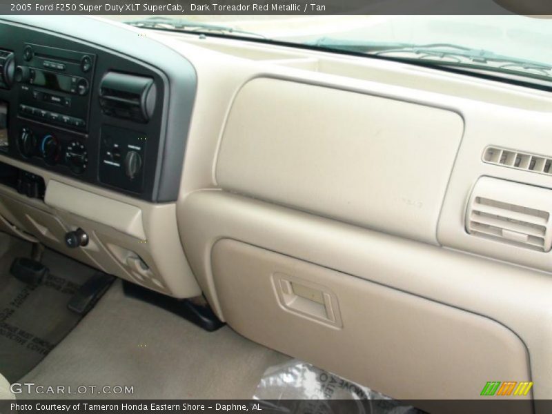 Dark Toreador Red Metallic / Tan 2005 Ford F250 Super Duty XLT SuperCab