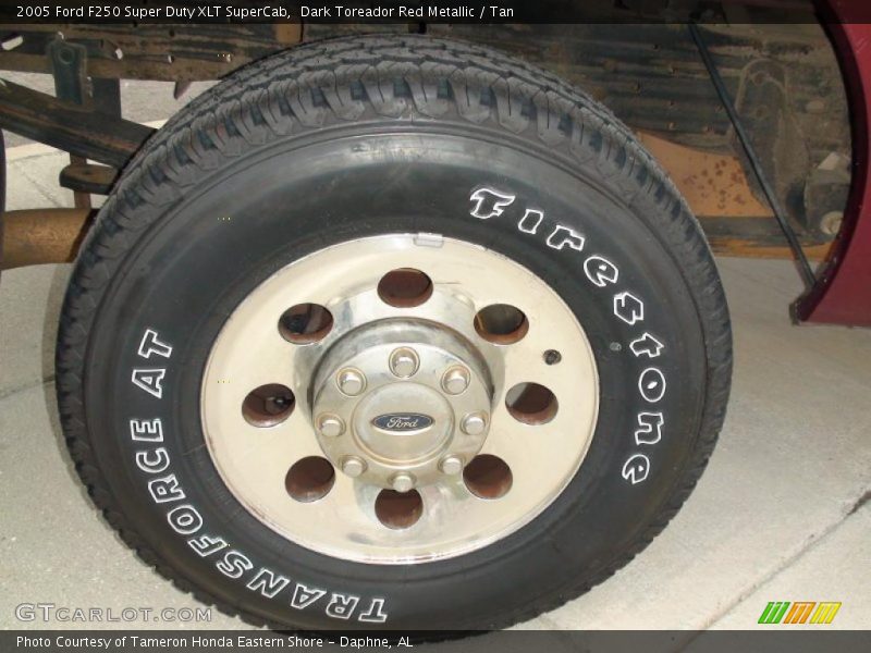 Dark Toreador Red Metallic / Tan 2005 Ford F250 Super Duty XLT SuperCab