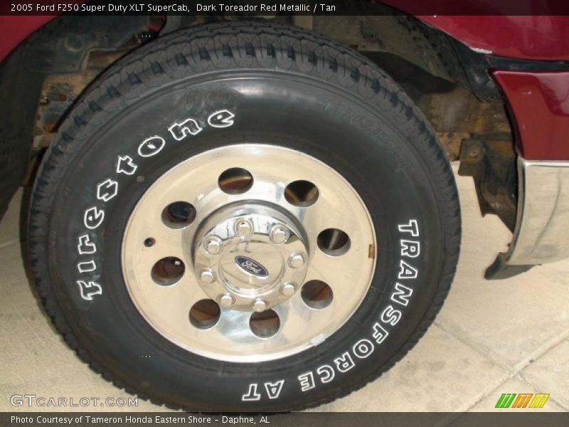 Dark Toreador Red Metallic / Tan 2005 Ford F250 Super Duty XLT SuperCab