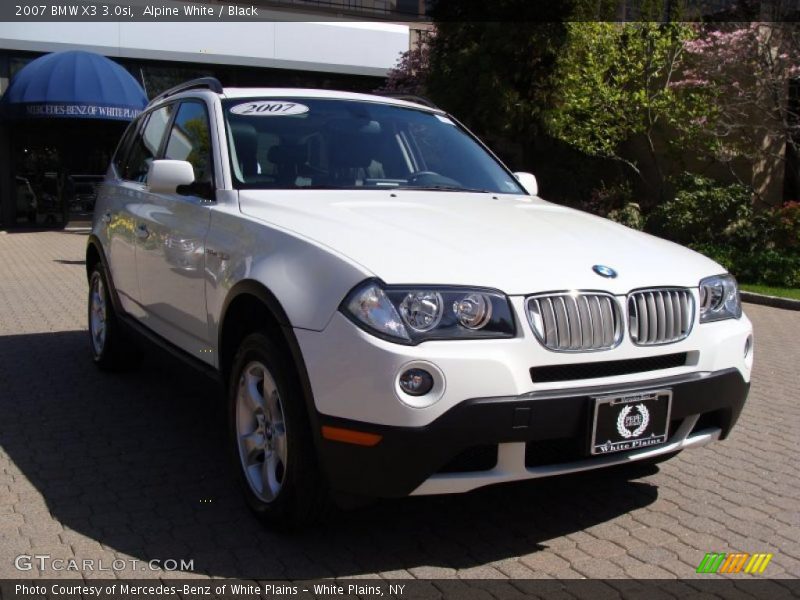 Alpine White / Black 2007 BMW X3 3.0si