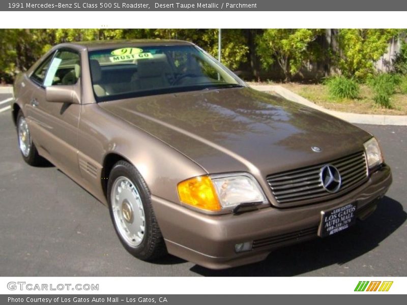 Desert Taupe Metallic / Parchment 1991 Mercedes-Benz SL Class 500 SL Roadster