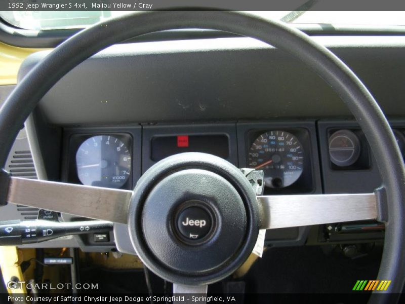 Malibu Yellow / Gray 1992 Jeep Wrangler S 4x4