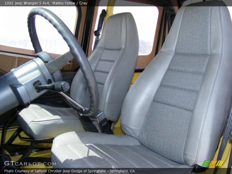Malibu Yellow / Gray 1992 Jeep Wrangler S 4x4