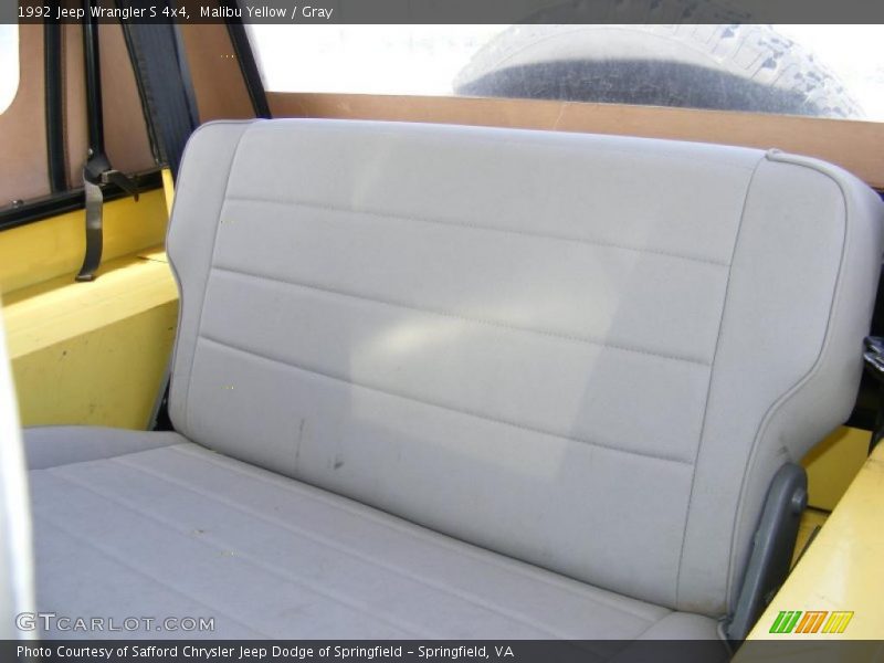 Malibu Yellow / Gray 1992 Jeep Wrangler S 4x4