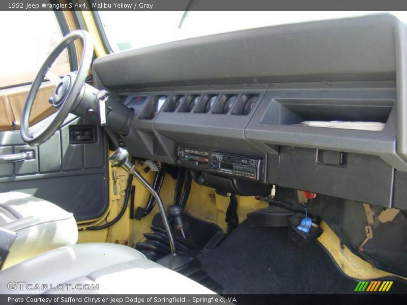 Malibu Yellow / Gray 1992 Jeep Wrangler S 4x4