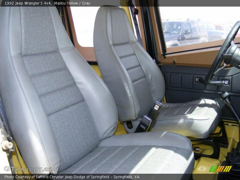 Malibu Yellow / Gray 1992 Jeep Wrangler S 4x4
