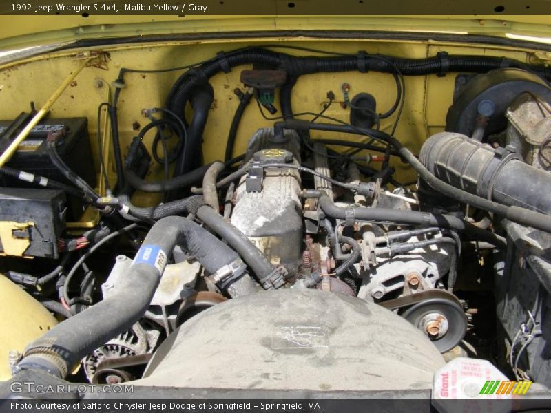 Malibu Yellow / Gray 1992 Jeep Wrangler S 4x4