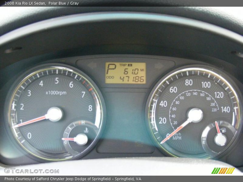 Polar Blue / Gray 2008 Kia Rio LX Sedan