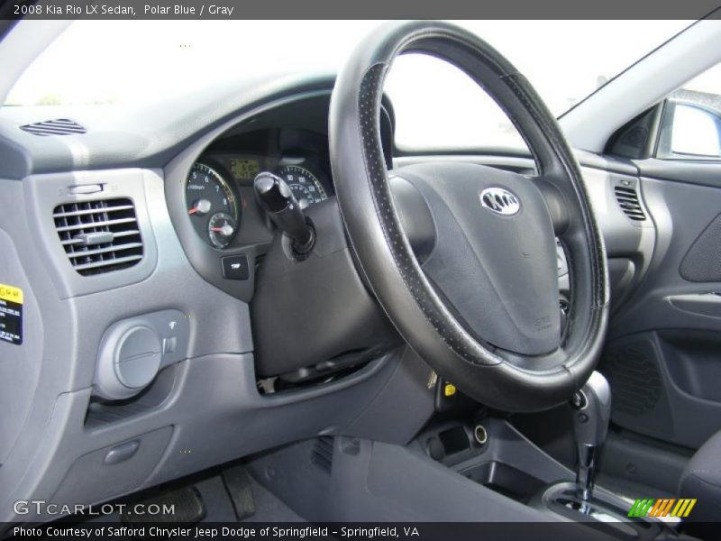 Polar Blue / Gray 2008 Kia Rio LX Sedan