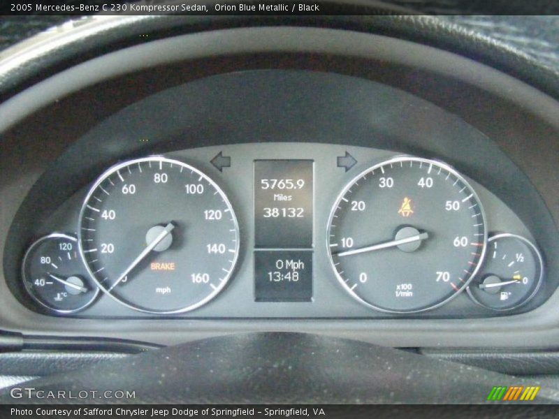Orion Blue Metallic / Black 2005 Mercedes-Benz C 230 Kompressor Sedan