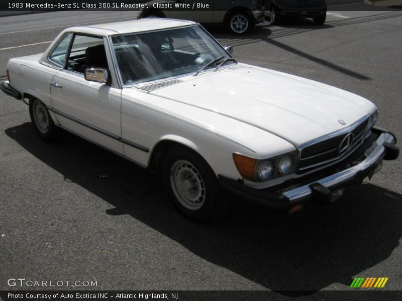Classic White / Blue 1983 Mercedes-Benz SL Class 380 SL Roadster