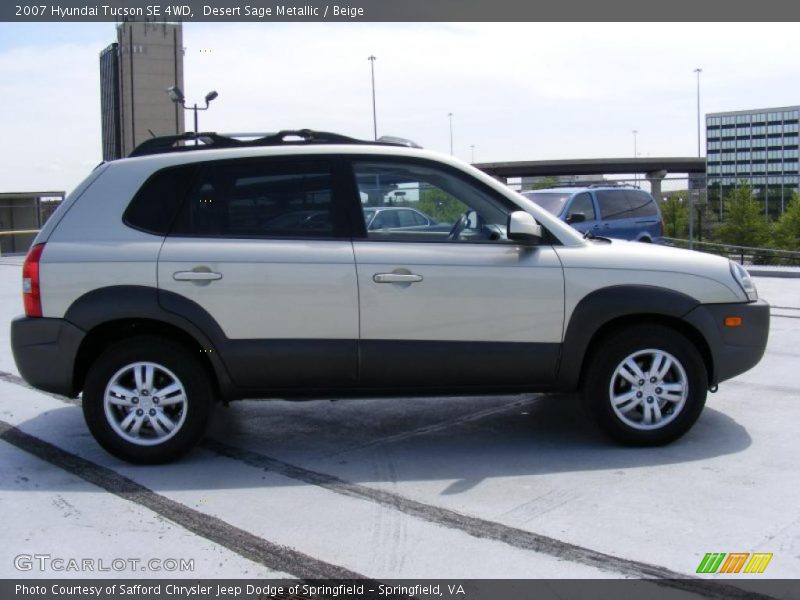 Desert Sage Metallic / Beige 2007 Hyundai Tucson SE 4WD