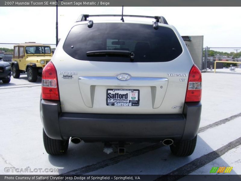 Desert Sage Metallic / Beige 2007 Hyundai Tucson SE 4WD
