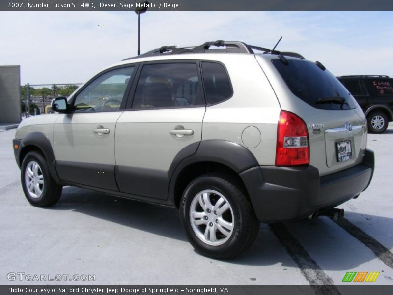 Desert Sage Metallic / Beige 2007 Hyundai Tucson SE 4WD
