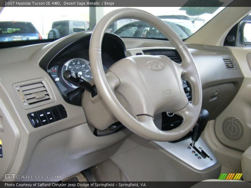 Desert Sage Metallic / Beige 2007 Hyundai Tucson SE 4WD