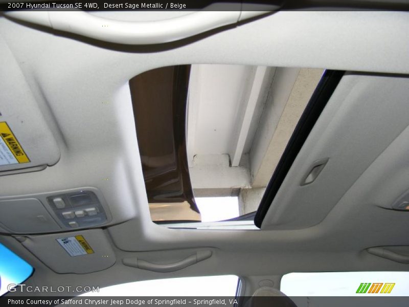 Desert Sage Metallic / Beige 2007 Hyundai Tucson SE 4WD