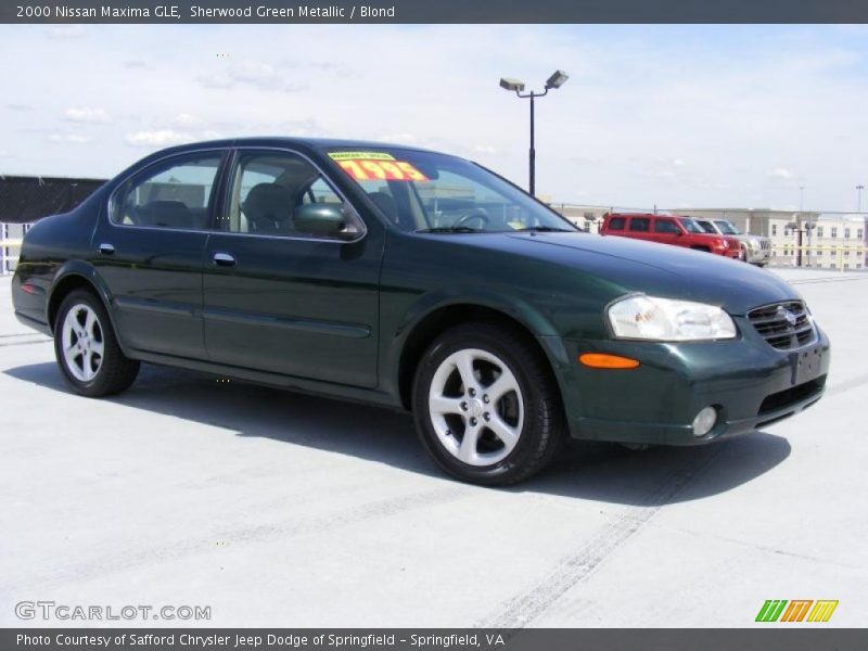 Sherwood Green Metallic / Blond 2000 Nissan Maxima GLE