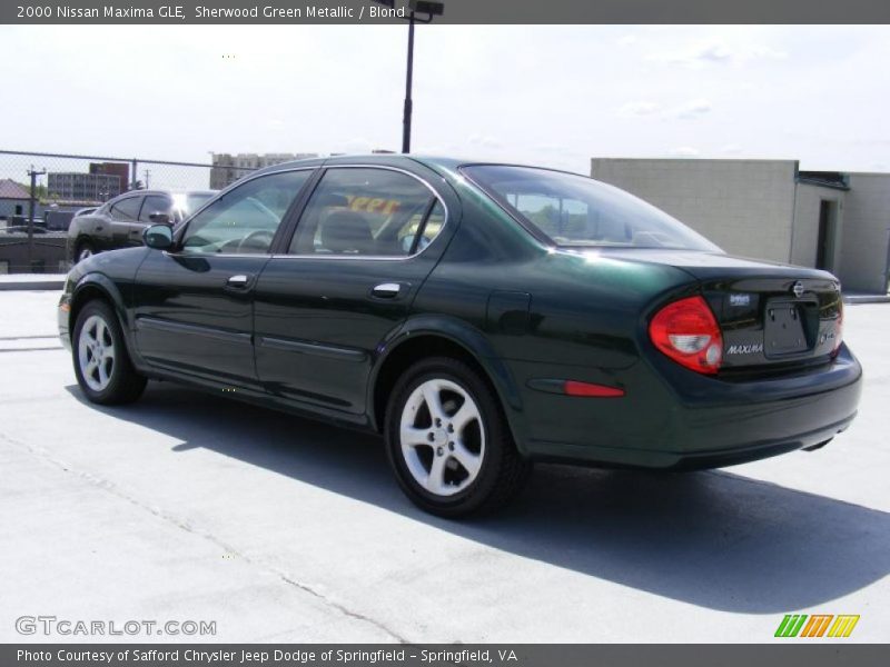 Sherwood Green Metallic / Blond 2000 Nissan Maxima GLE
