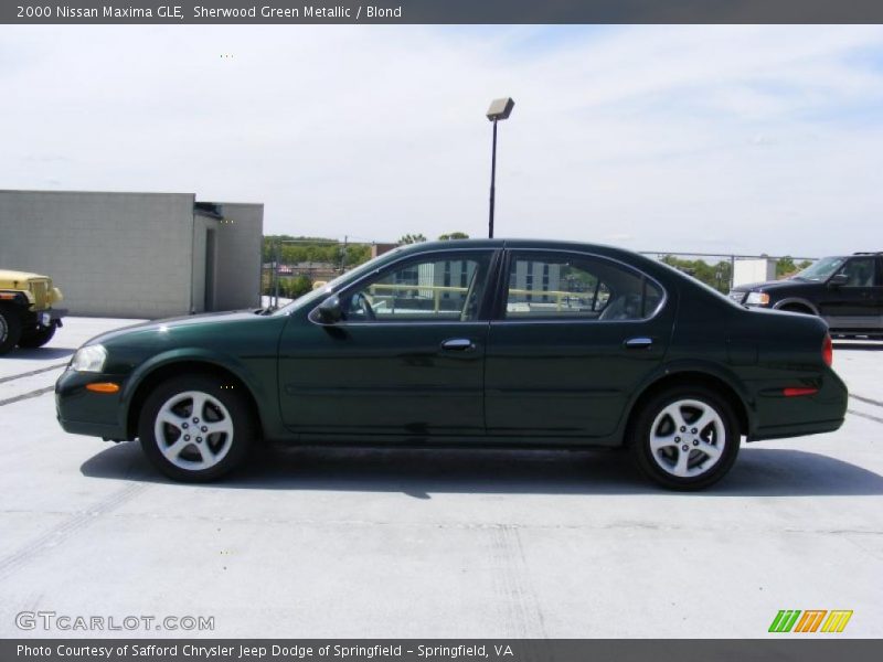 Sherwood Green Metallic / Blond 2000 Nissan Maxima GLE